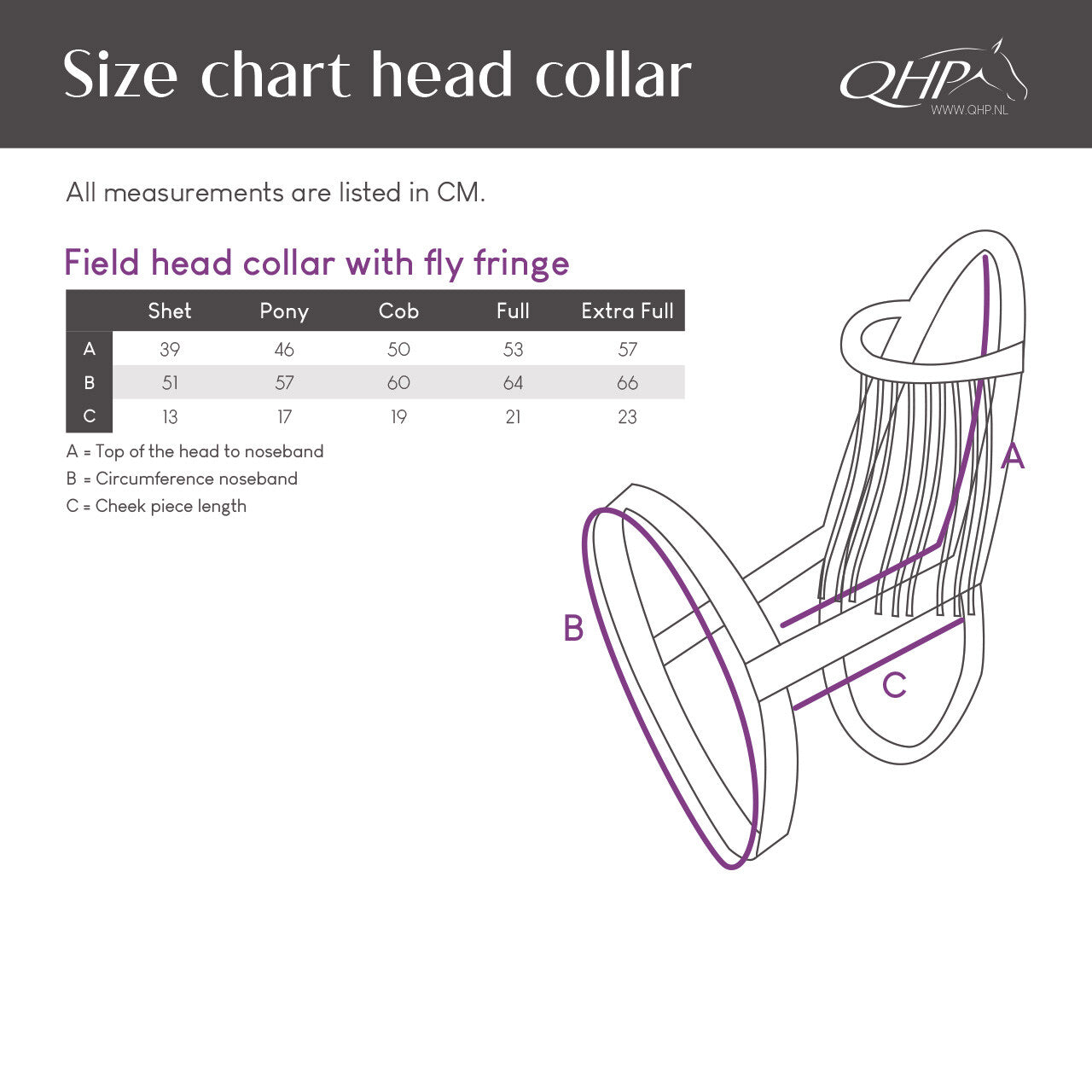 QHP Field Head Collar With Fly Fringe