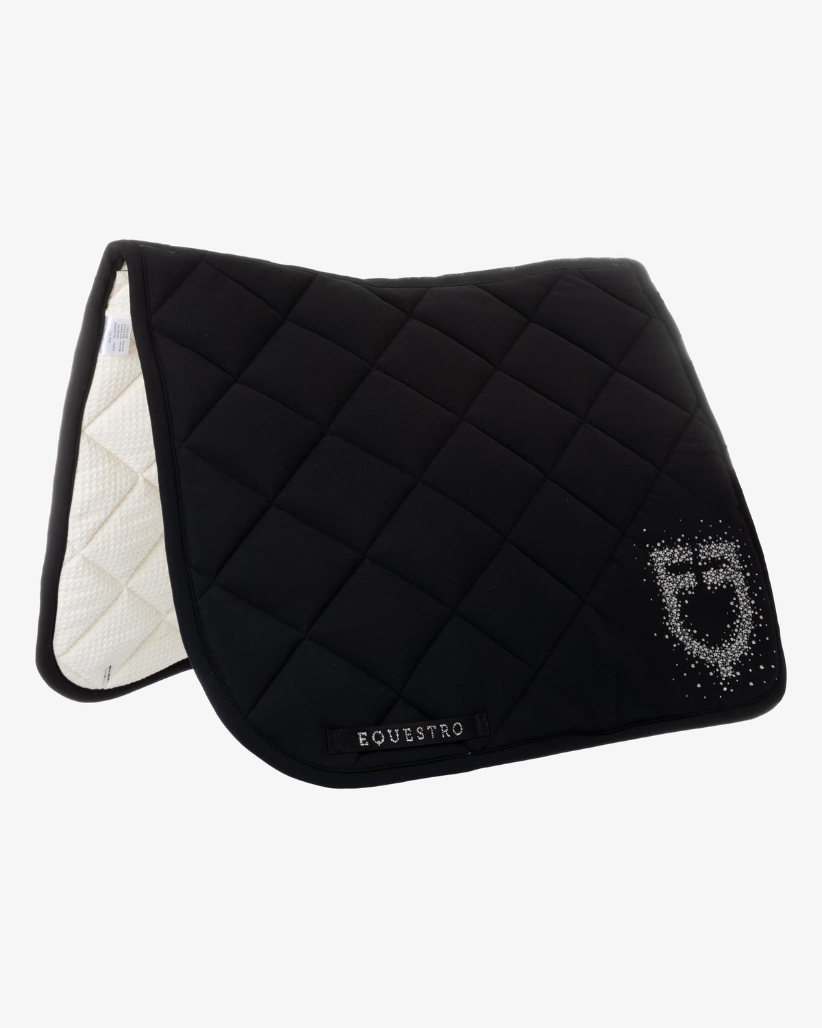 Equestro Dressage Saddle Pad With Rhinestone Logo