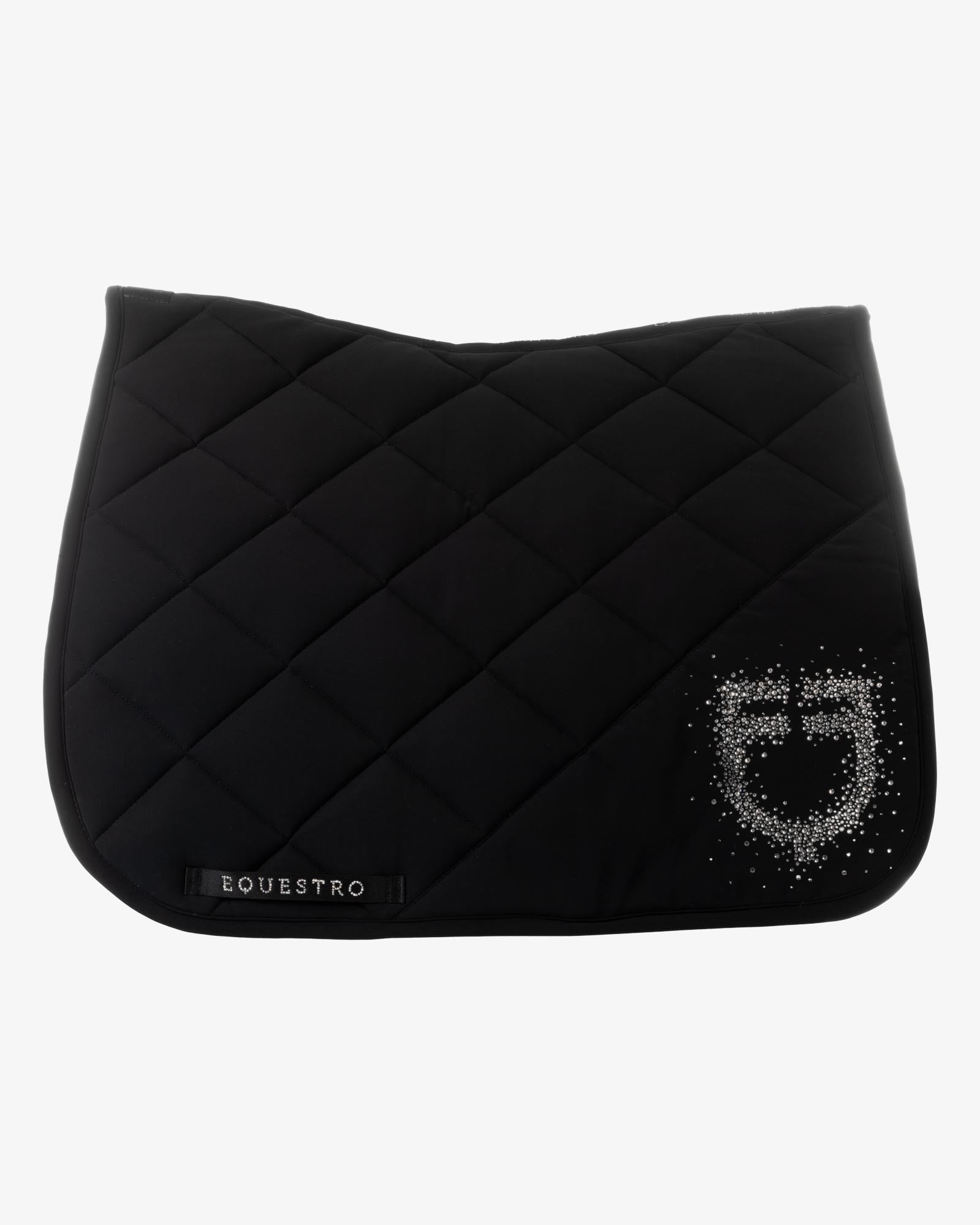Equestro Dressage Saddle Pad With Rhinestone Logo