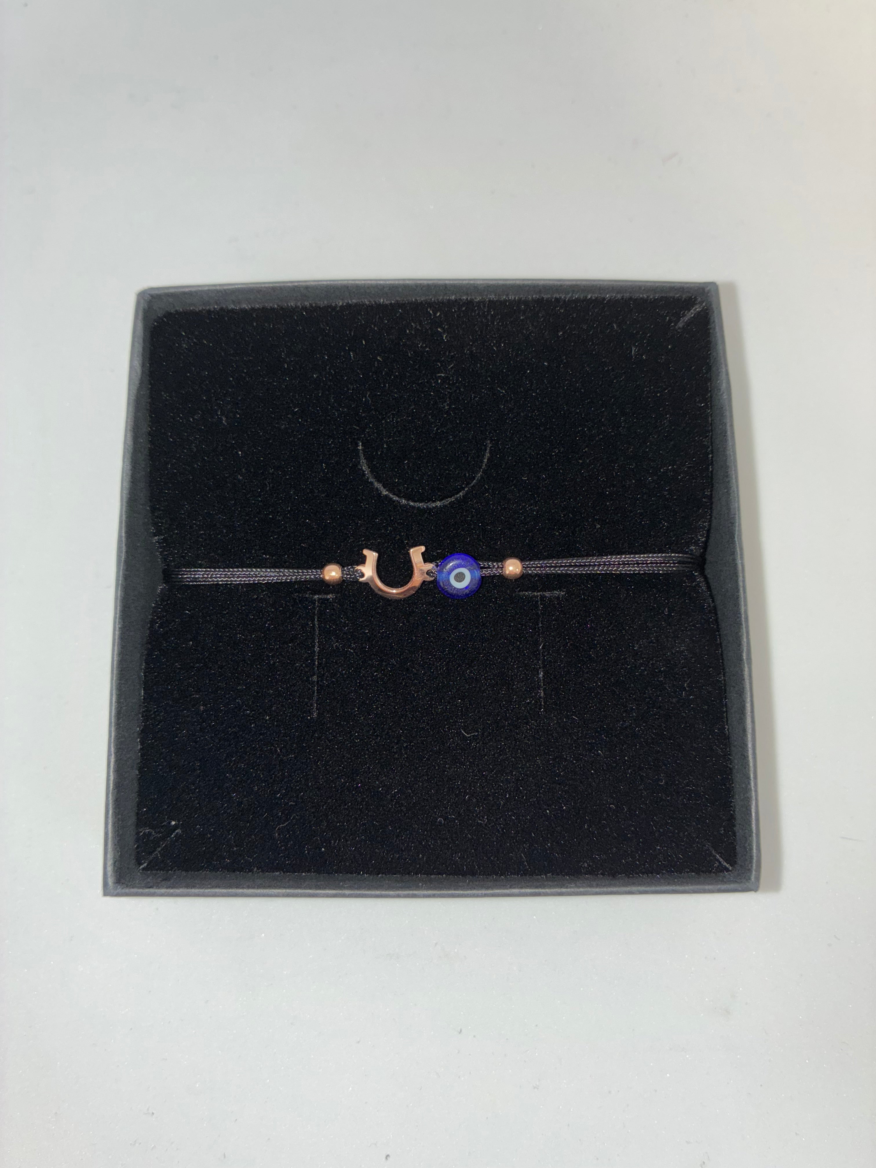 Jo´s Stering Silver Horseshoe Bracelet With Evil Eye