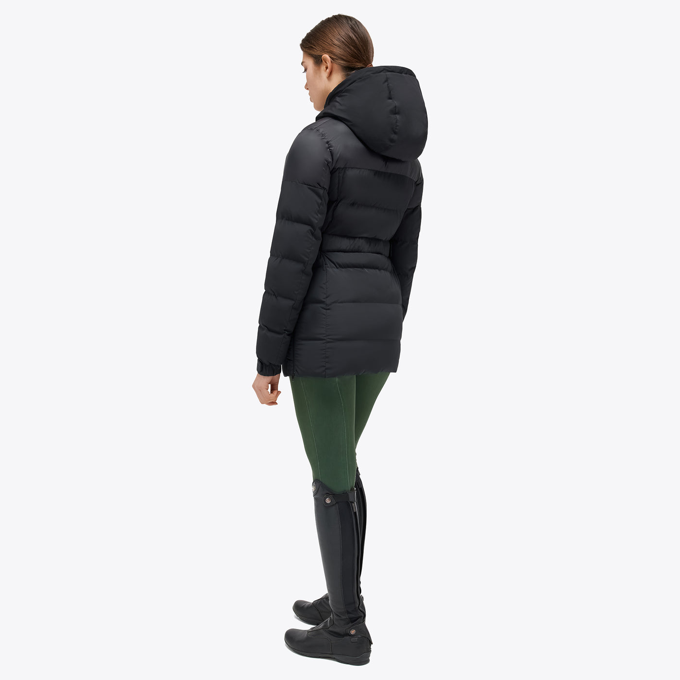 CT Long Hooded Nylon Puffer Jacket