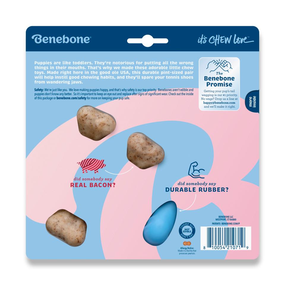 Benebone Puppy 2-Pack Rubber Bone/Wishbone