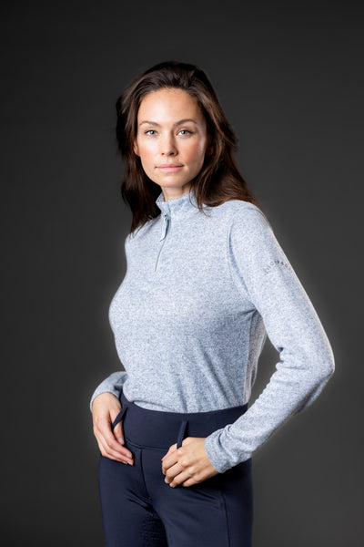 EQ Stacey Half Zip Langærmet Ridebluse