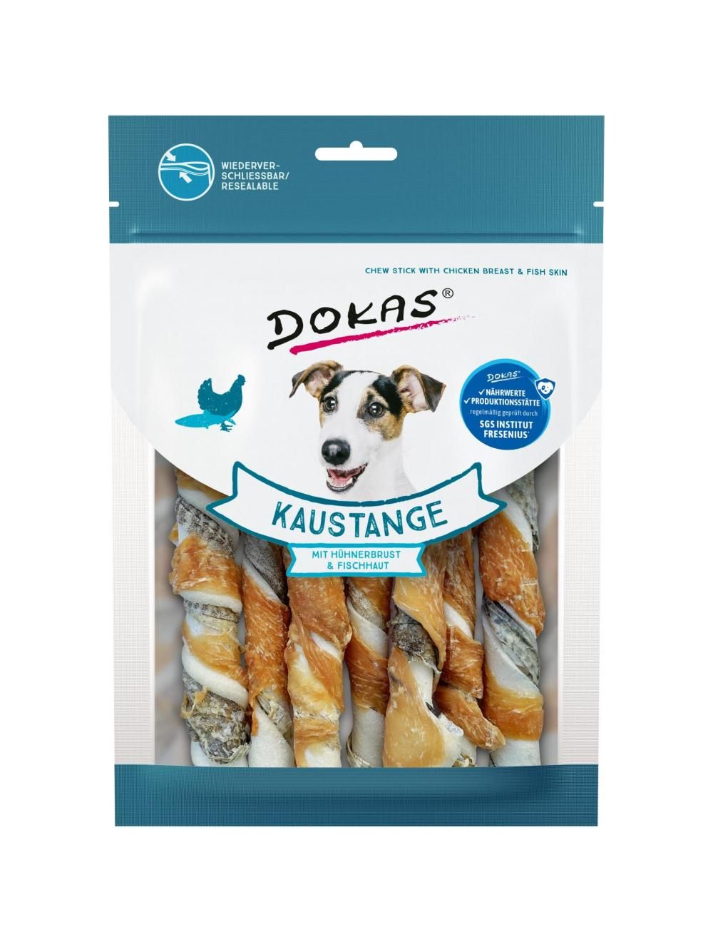 Dokas Tyggepind Kyllingebryste og fisk