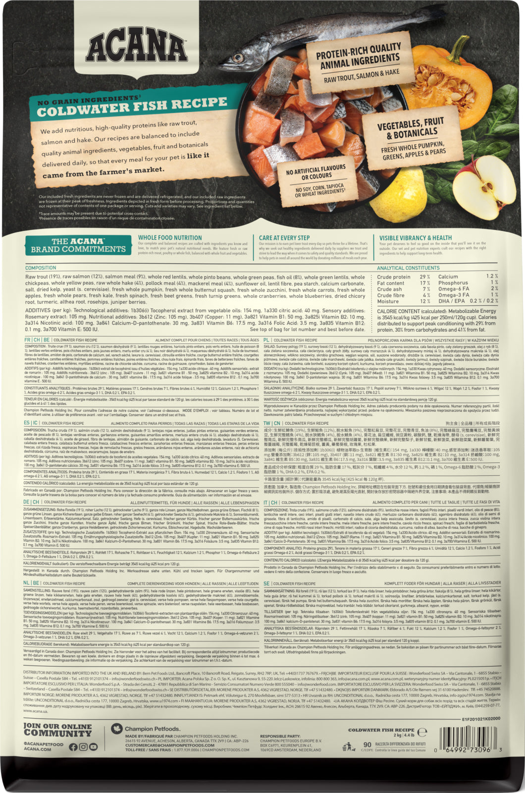 ACANA Cold Water Fish Recipe