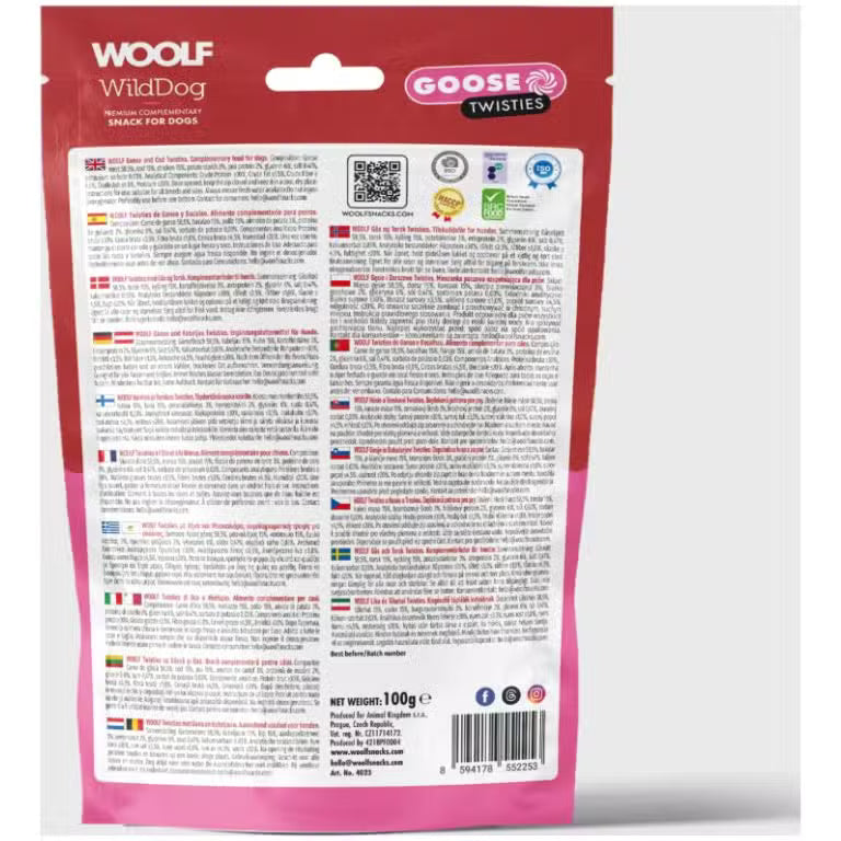 Woolf Wilddog Goose & Cod Twisties