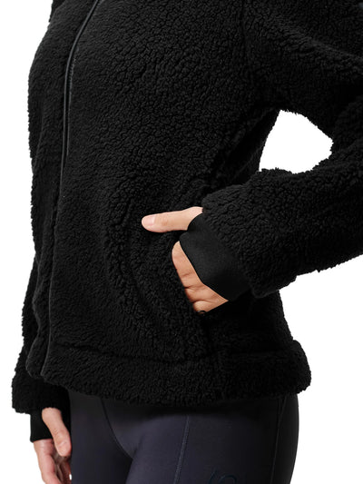 Equestrian Stockholm Teddy Fleece Jacket Black