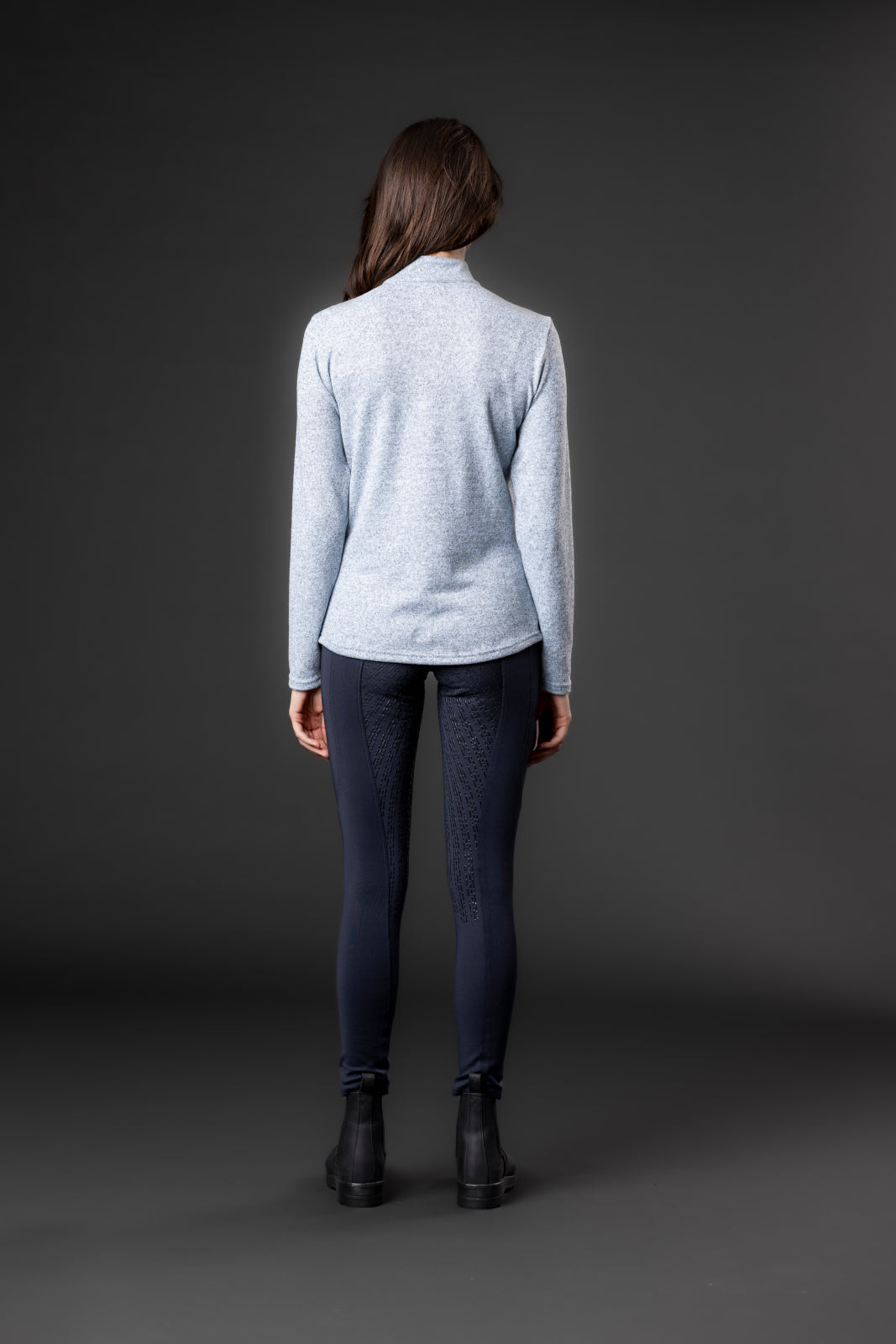 EQ Stacey Half Zip Langærmet Ridebluse