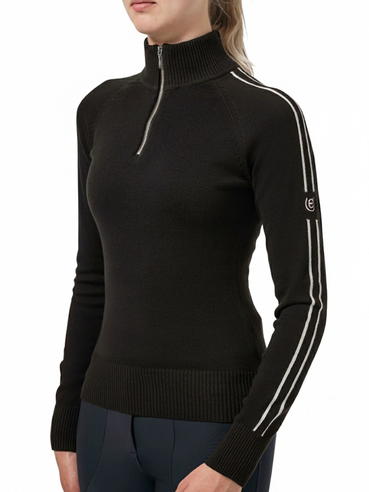 Equestrian Stockholm Knitted ZIp Top