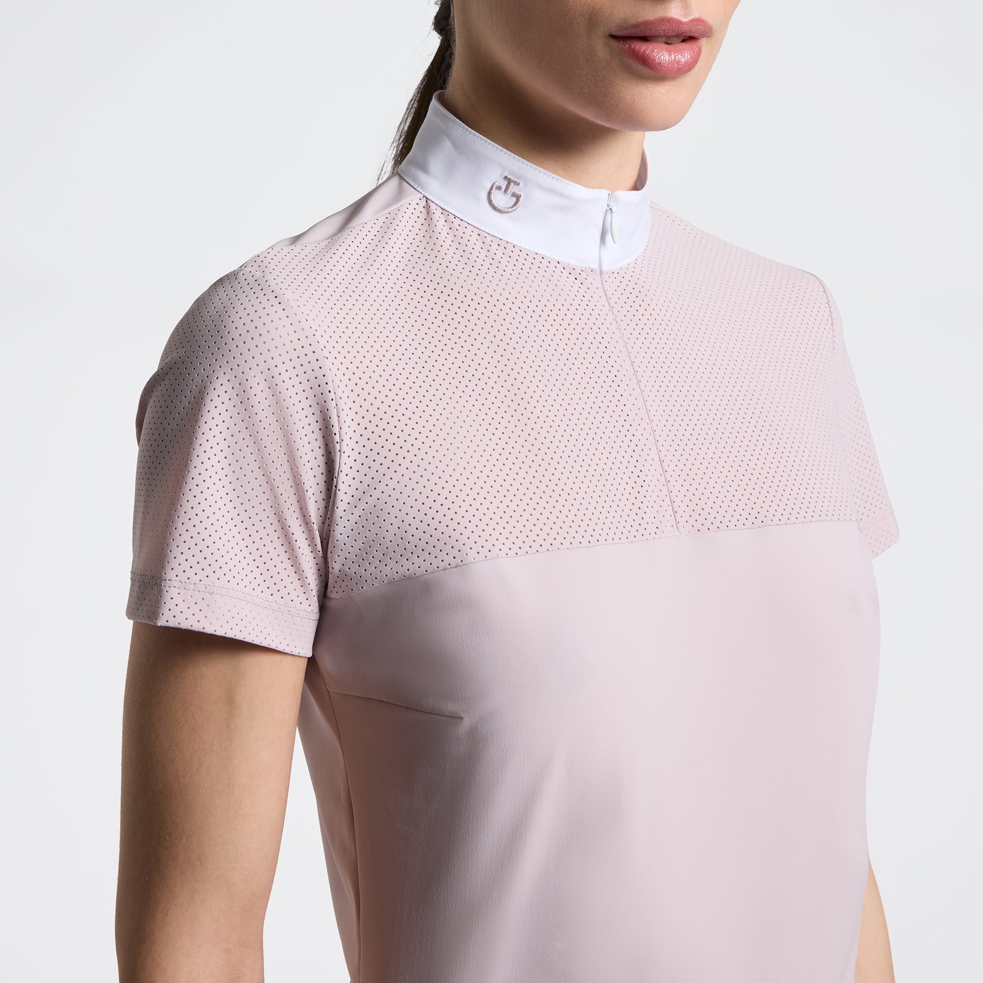 Cavalleria Toscana Perforated Jersey Inserts S/S Copetition Shirt