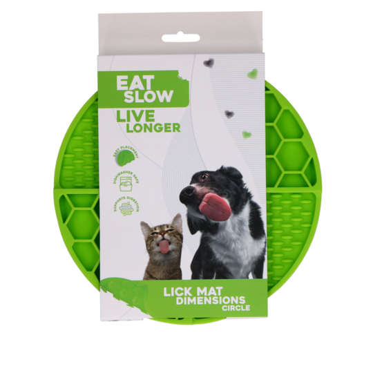 Eat Slow Live Longer Lick Mat Circle