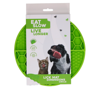 Eat Slow Live Longer Lick Mat Circle