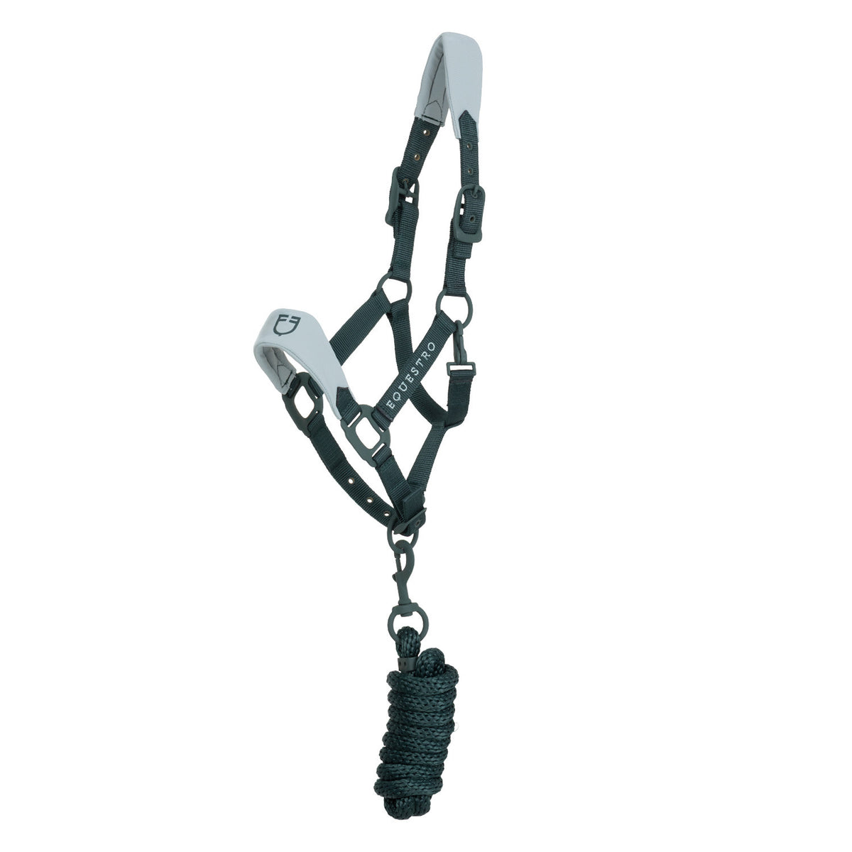 Equestro Technical Halter With Double Adjustment And Rubber-Coated Buckles