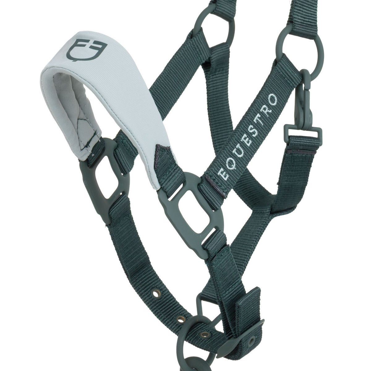 Equestro Technical Halter With Double Adjustment And Rubber-Coated Buckles