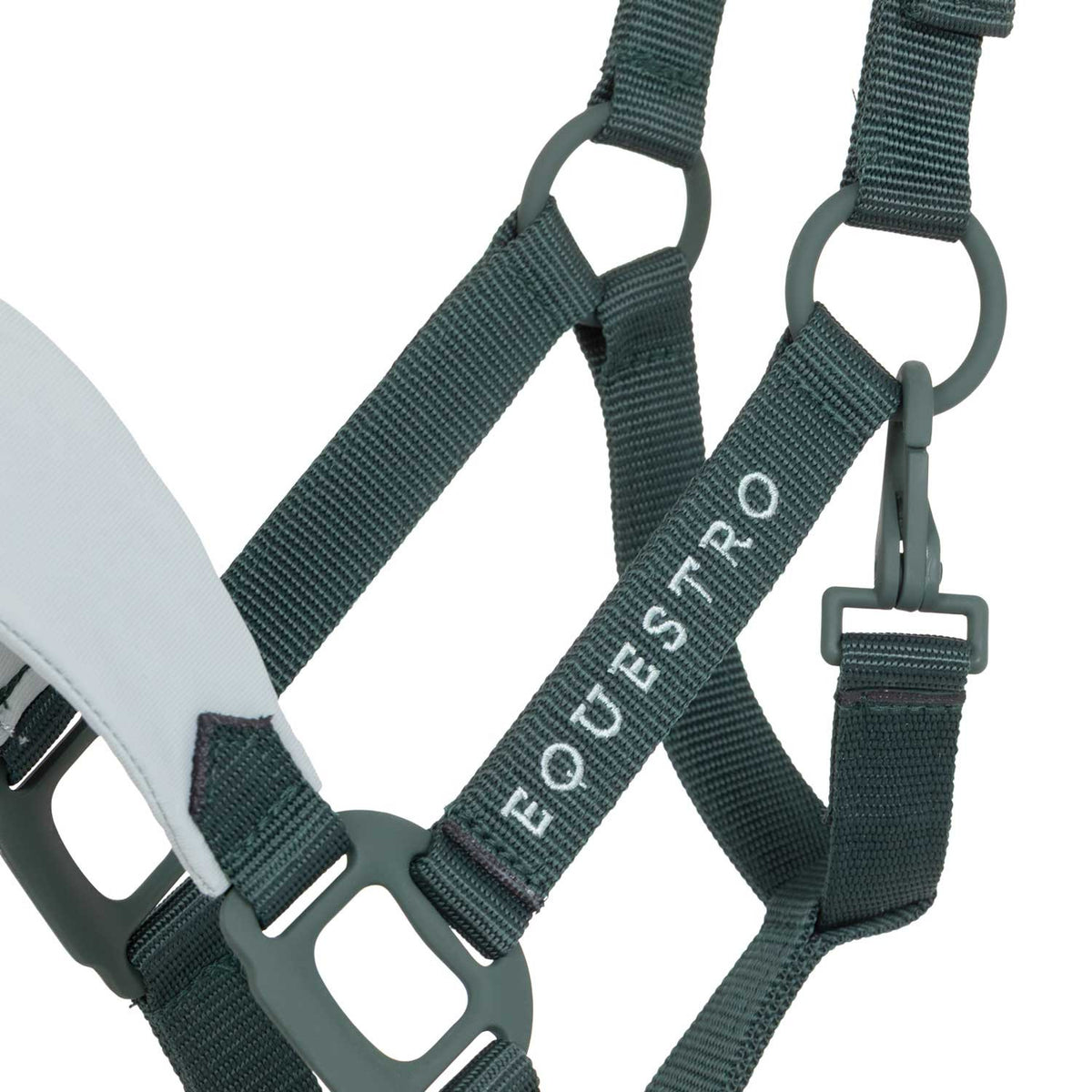 Equestro Technical Halter With Double Adjustment And Rubber-Coated Buckles