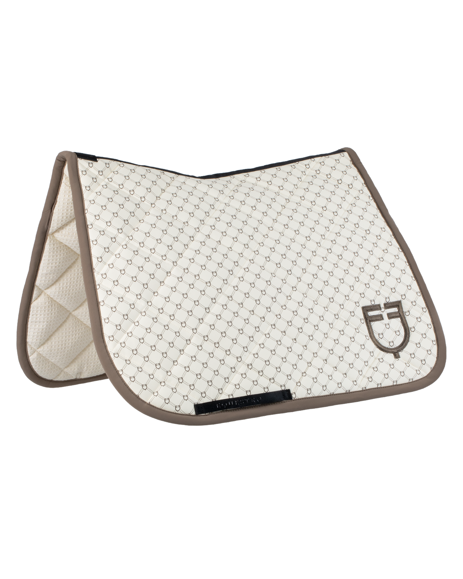Equestro Dressage Monogran Print Saddle Pad