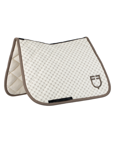Equestro Dressage Monogran Print Saddle Pad