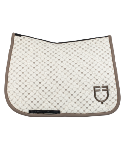 Equestro Dressage Monogran Print Saddle Pad
