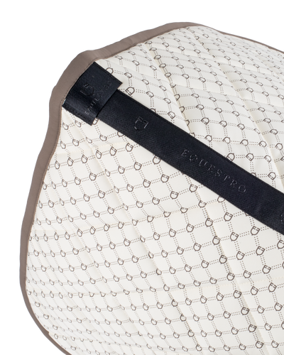 Equestro Dressage Monogran Print Saddle Pad