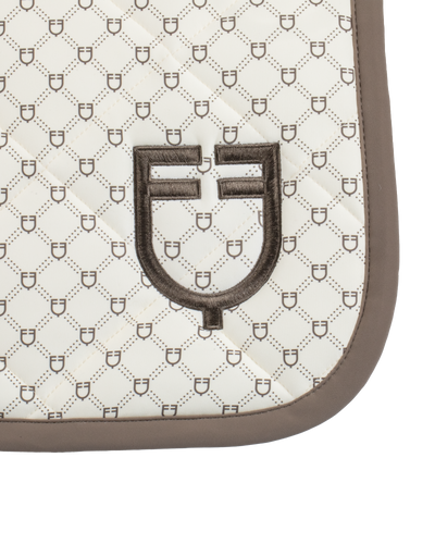 Equestro Dressage Monogran Print Saddle Pad