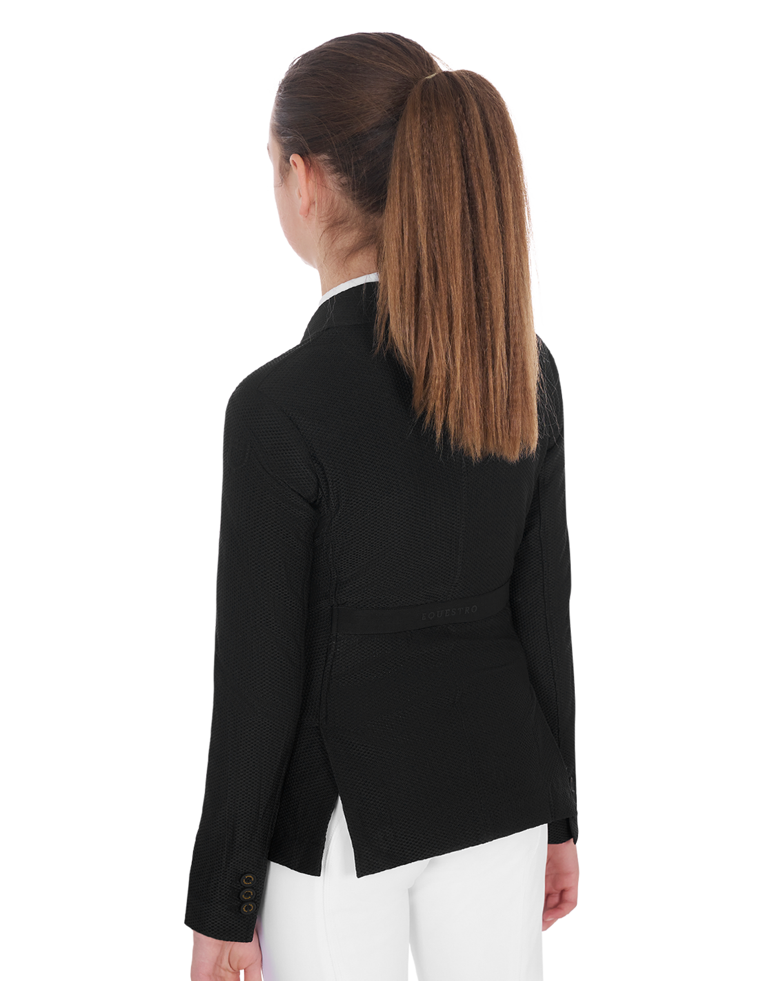 Equestro Girl's Competition Jacket Three Buttons Perforated