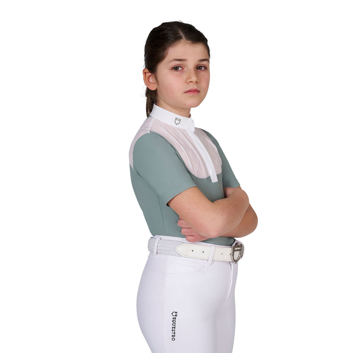 Equestro Girl´s Competiton Polo Shirt With Tulle