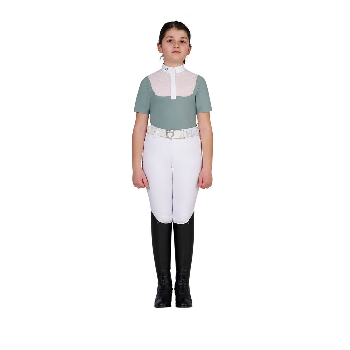 Equestro Girl´s Competiton Polo Shirt With Tulle