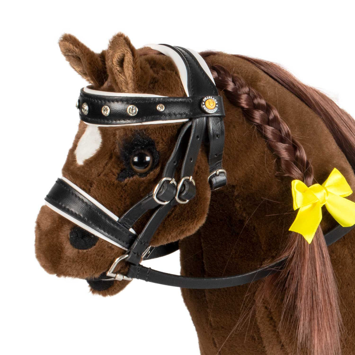 Equestro Leather Bridle With Rhinestones For Toy Horse