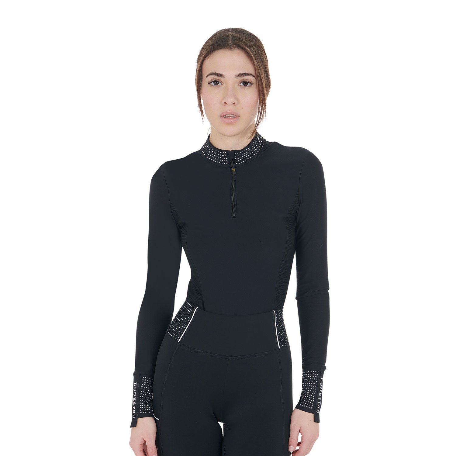 Equestro Strass Technical Training Polo - OUTLET