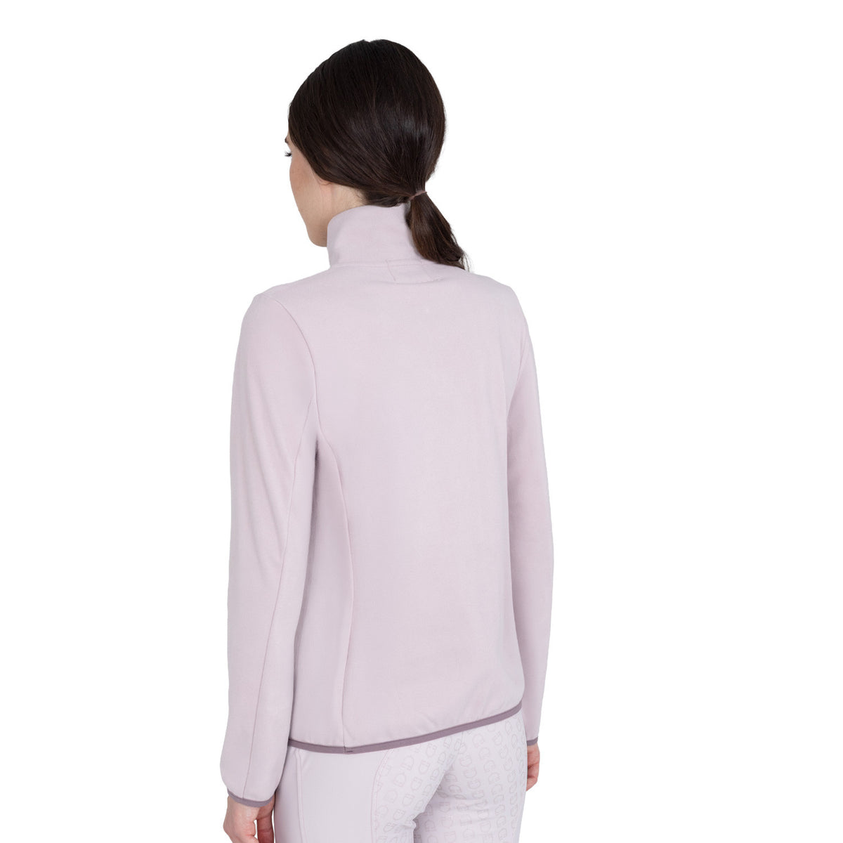 Equestro Women’s high-neck fleece sweatshirt with Half zip