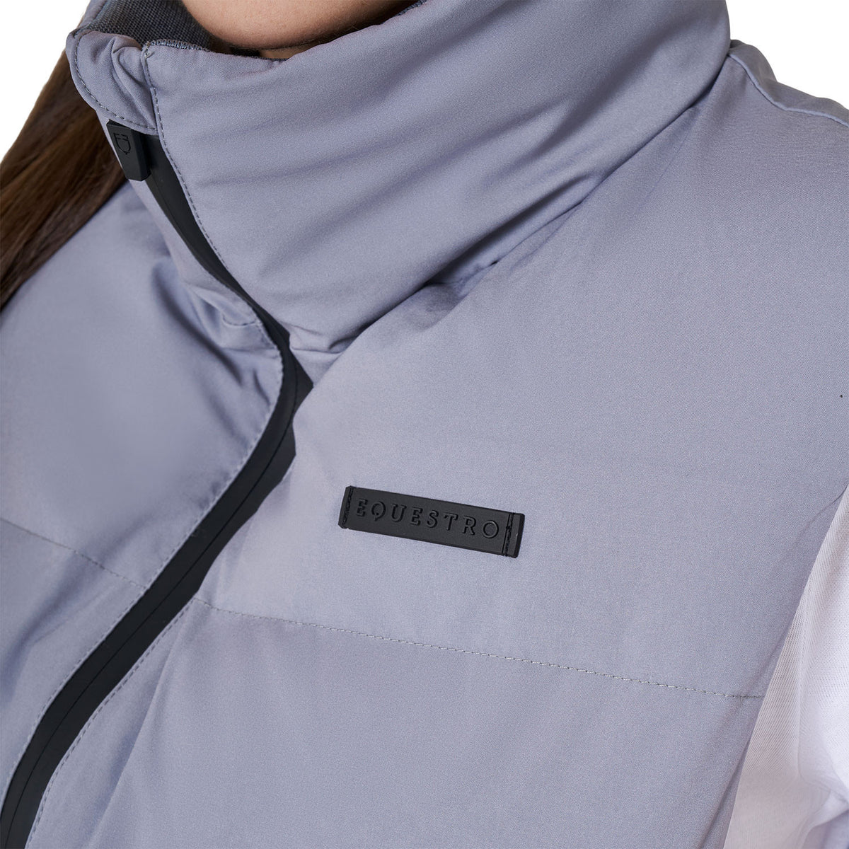 Equestro Women's Padded High Collar Vest