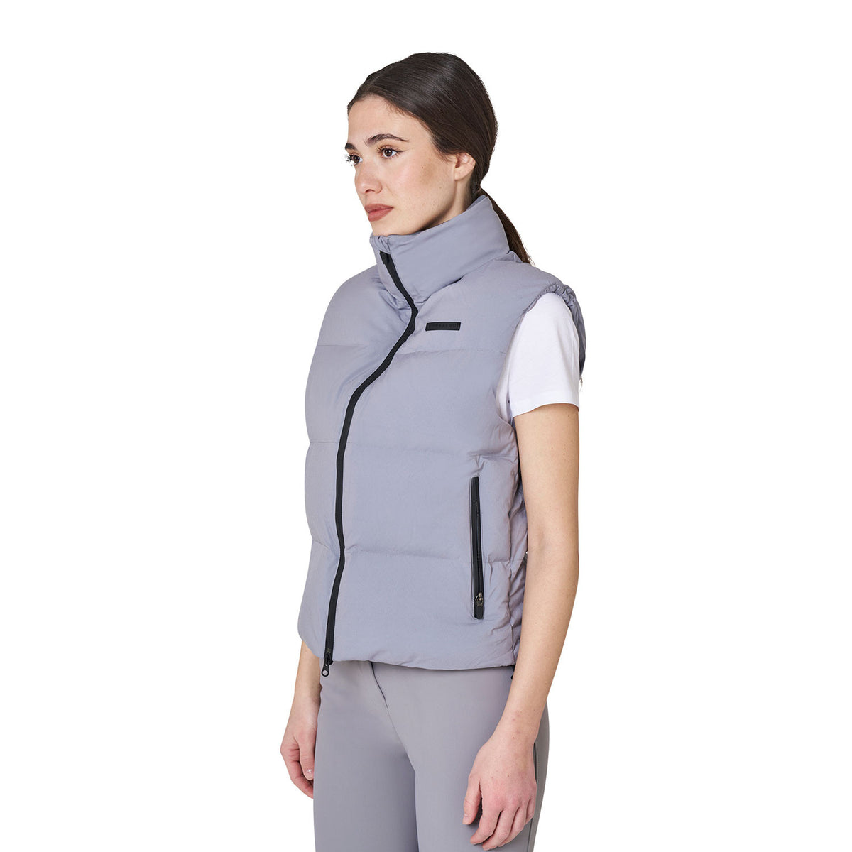Equestro Women's Padded High Collar Vest