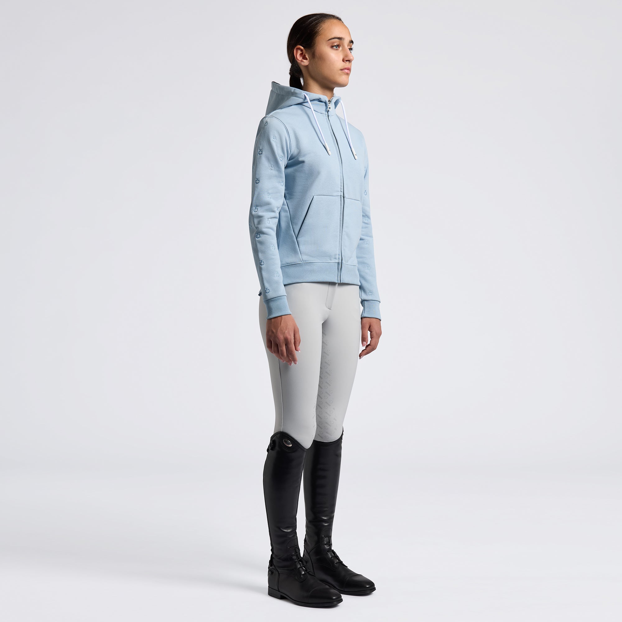 Cavalleria Toscana Diagonal Zip Hoodie - OUTLET