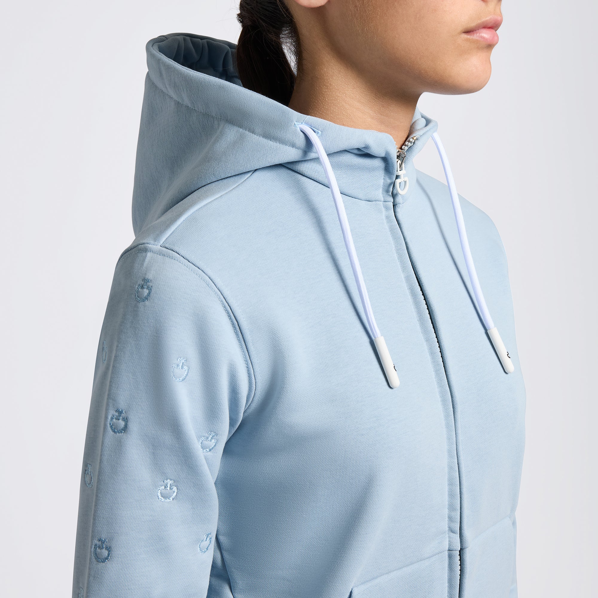 Cavalleria Toscana Diagonal Zip Hoodie - OUTLET