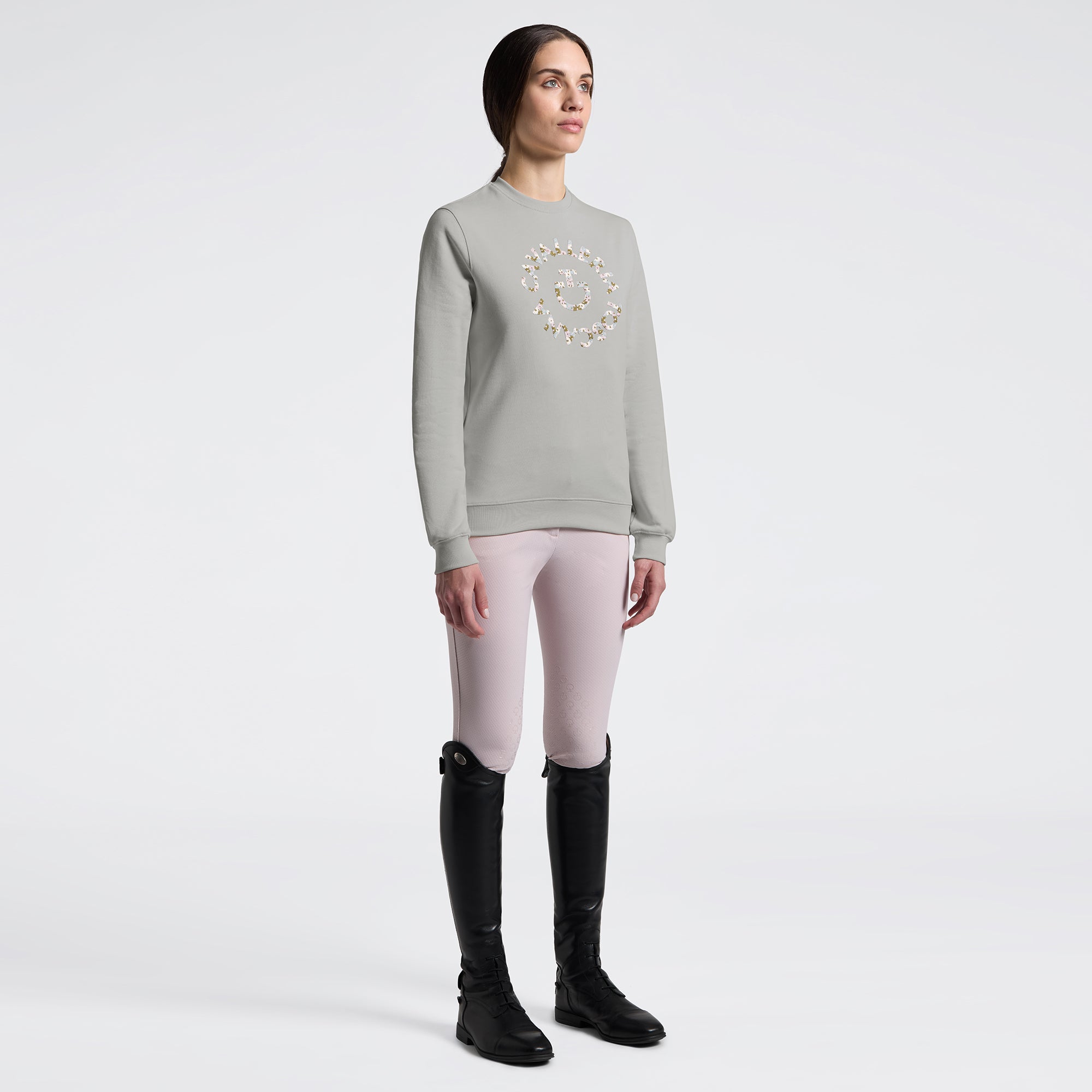 Cavalleria Toscana Cotton W/Floral Embroidery Crew Neck