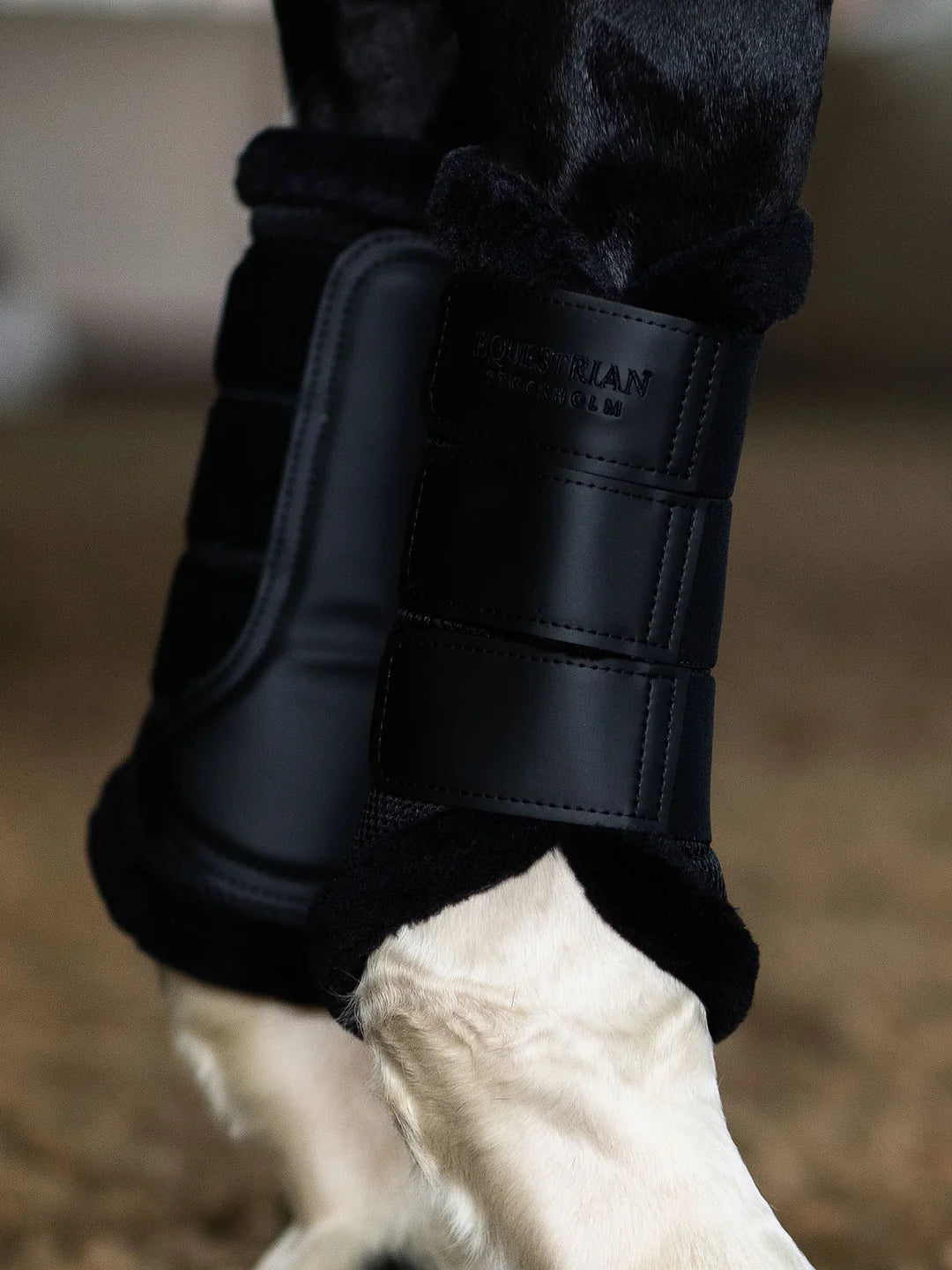 Equestrian Stockholm Fur Mesh Brushing Boots