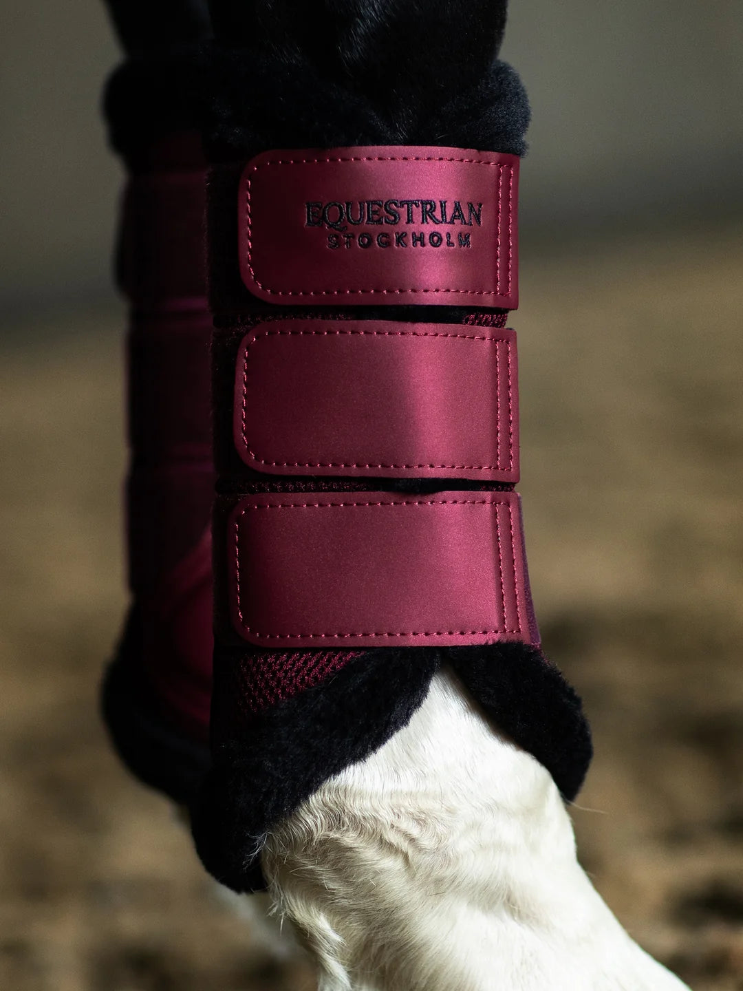Equestrian Stockholm Fur Mesh Brushing Boots