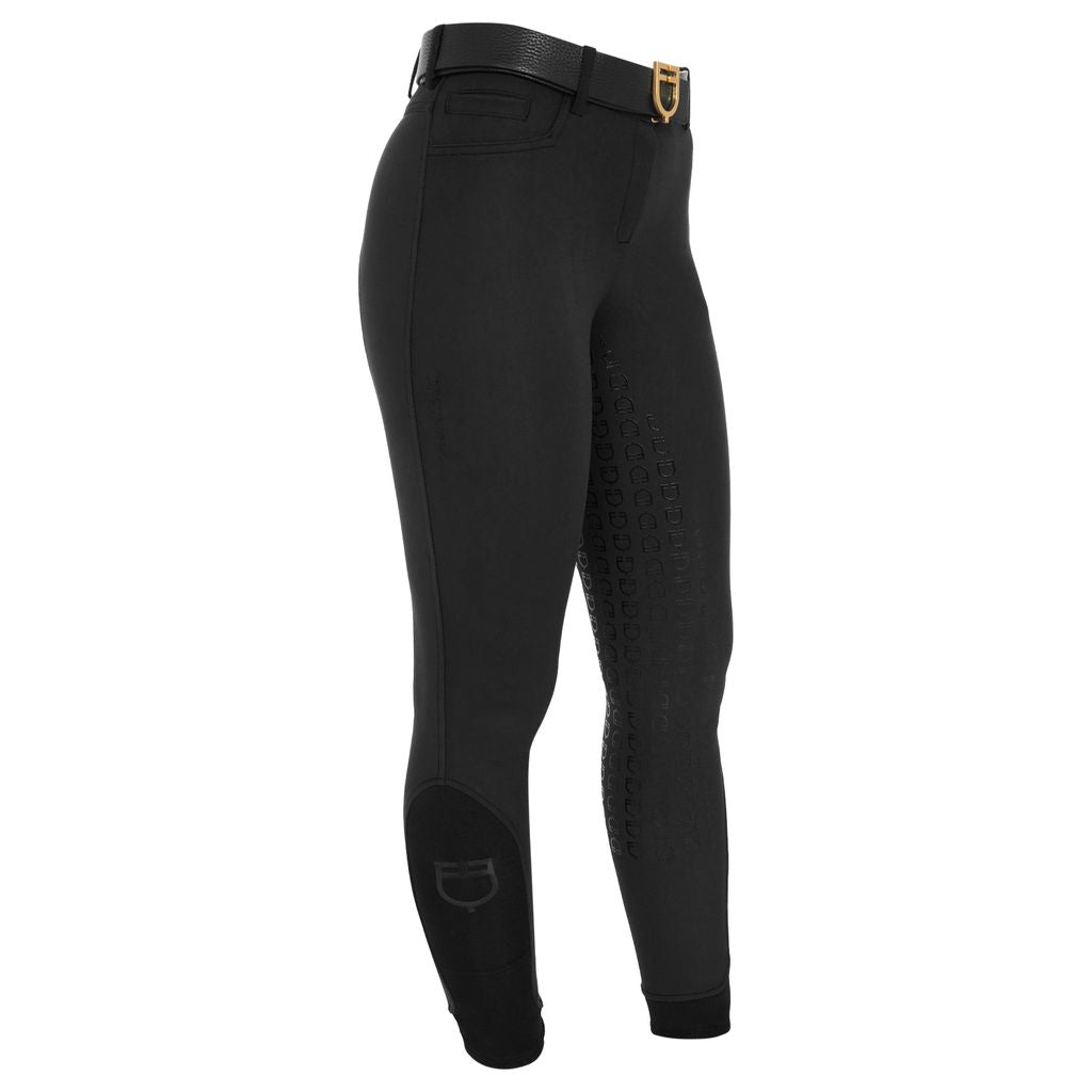 Equestro Women's High Waist Breeches With Fleece Lining