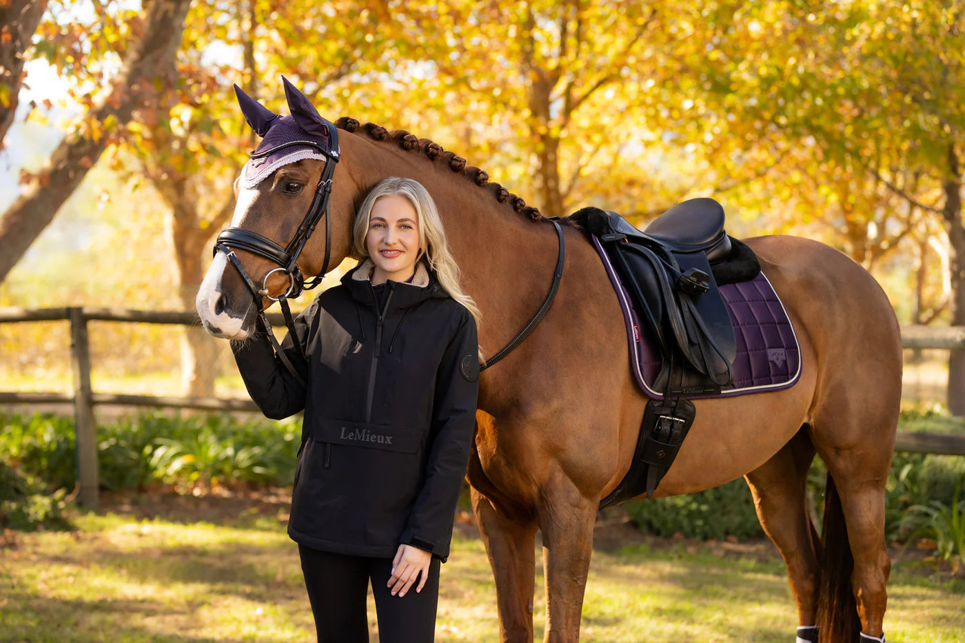 LeMieux Phoebe Half Zip Waterproof Anorak Black