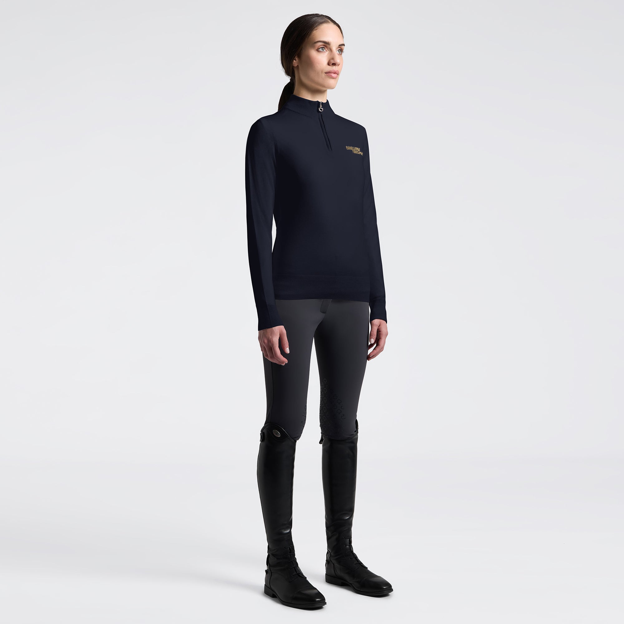 Cavalleria Toscana Merinos Half Zip Turtleneck Sweater