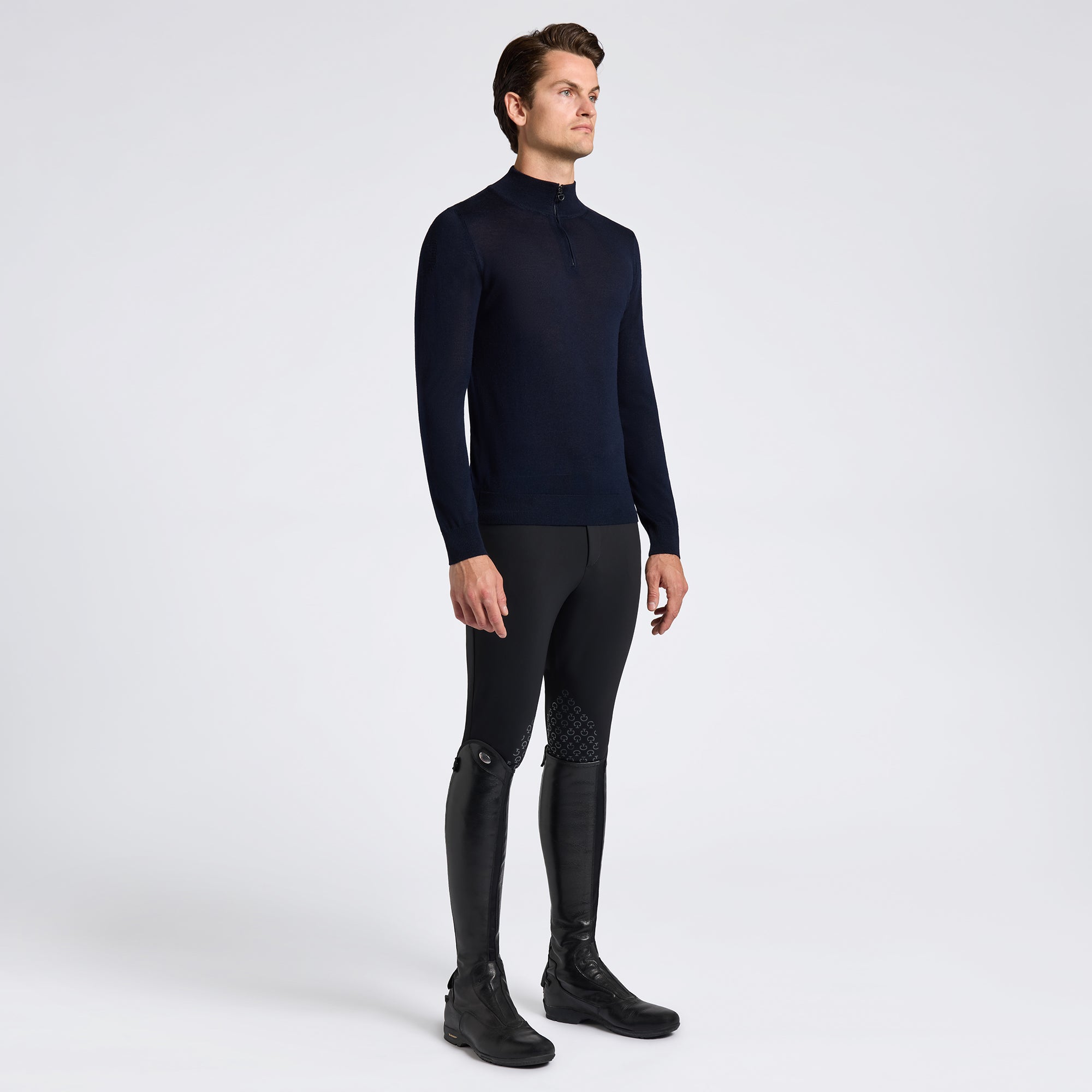 Cavalleria Toscana Merinos Half Zip Turleneck Sweater