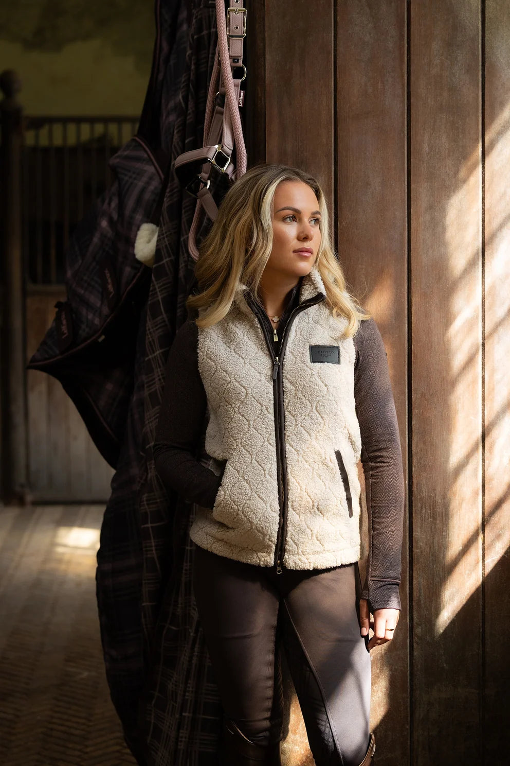 LemMieux Heritage Borg Gilet Stone