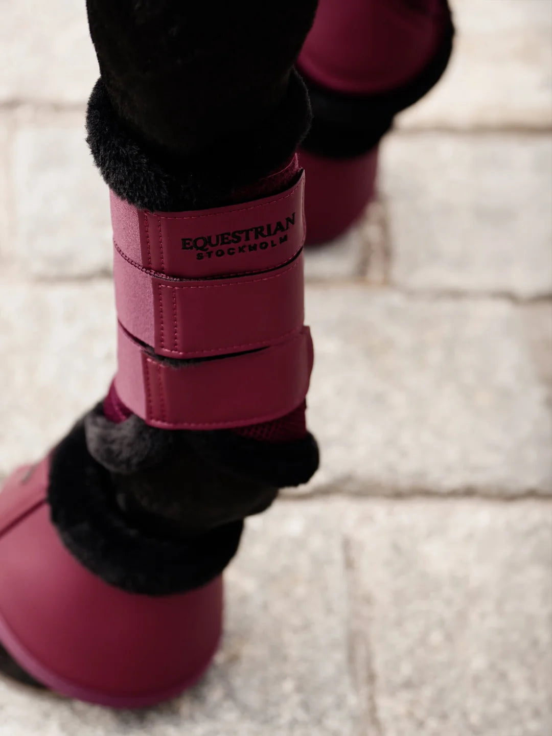 Equestrian Stockholm Fur Mesh Brushing Boots