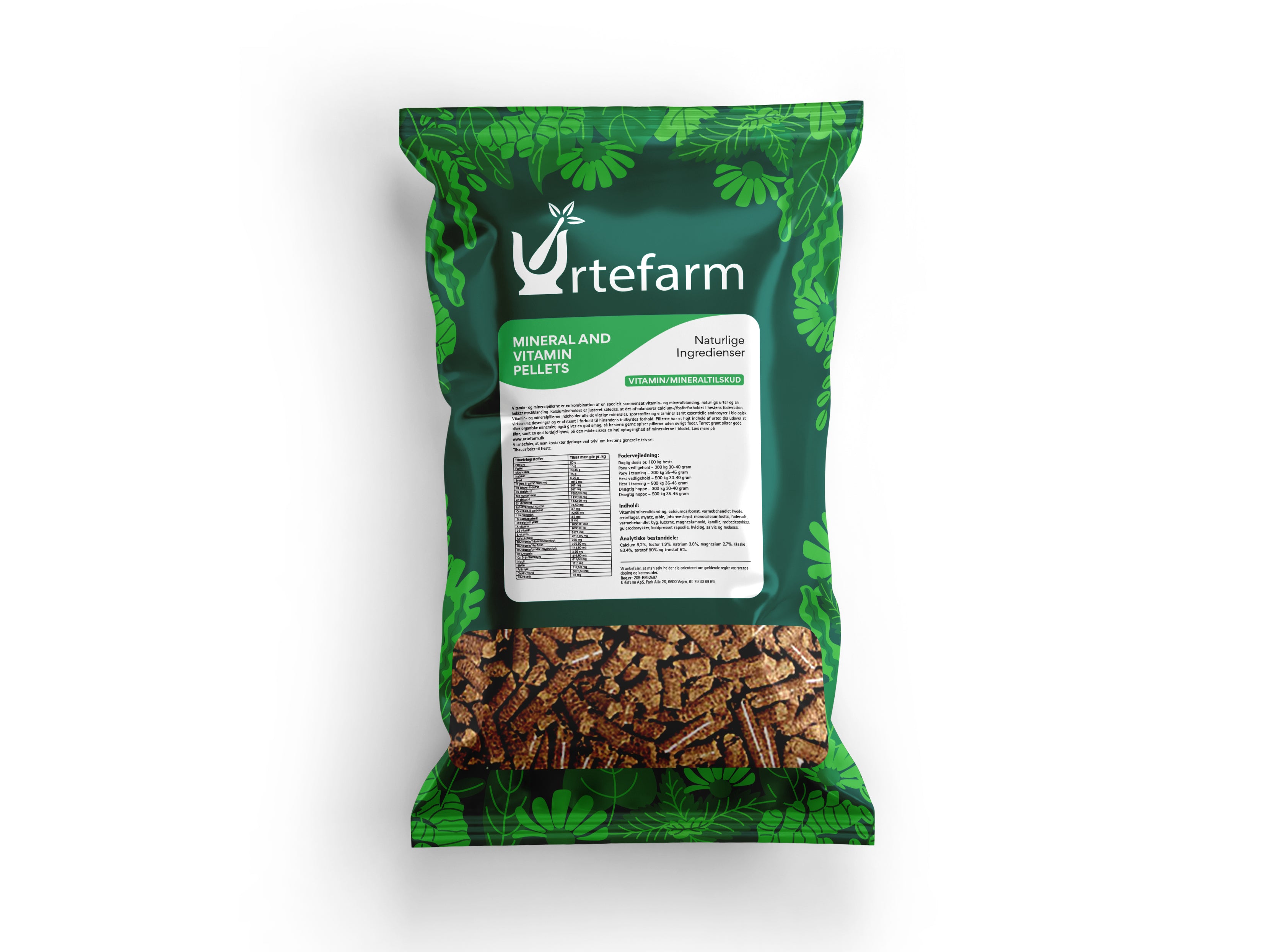 Urtefarm Mineral og Vitamin Pellets m. Urter - Bestillingsvare