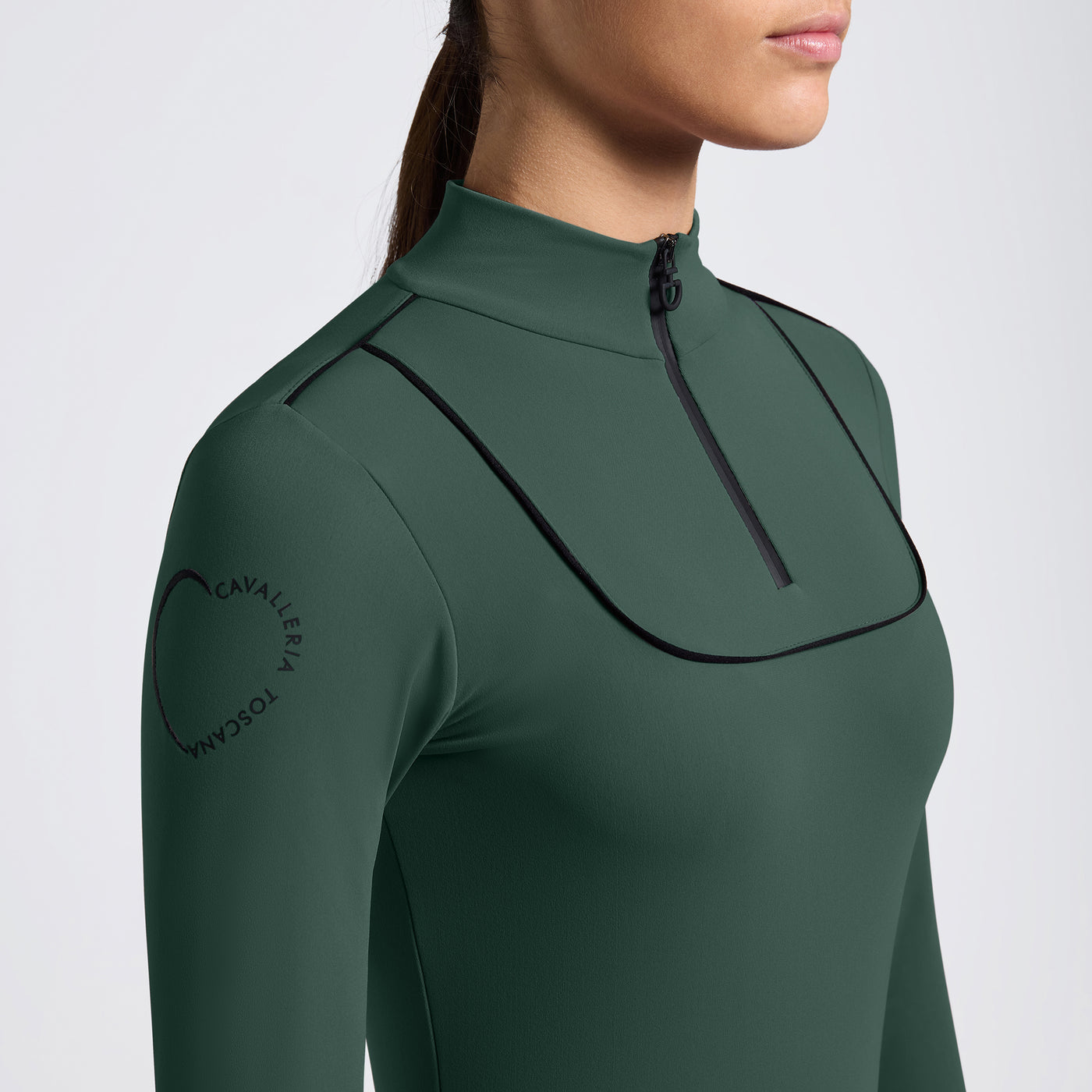 CT Girl's L/S Warm Jersey w/ Piping Training Polo