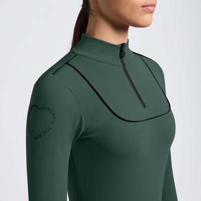 CT Girl's L/S Warm Jersey w/ Piping Training Polo