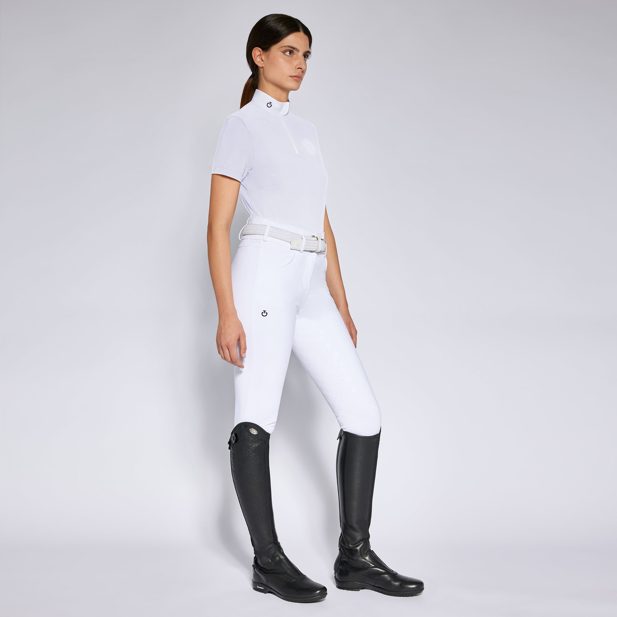 Cavalleria Toscana Jersey Zip Competition Polo - OUTLET