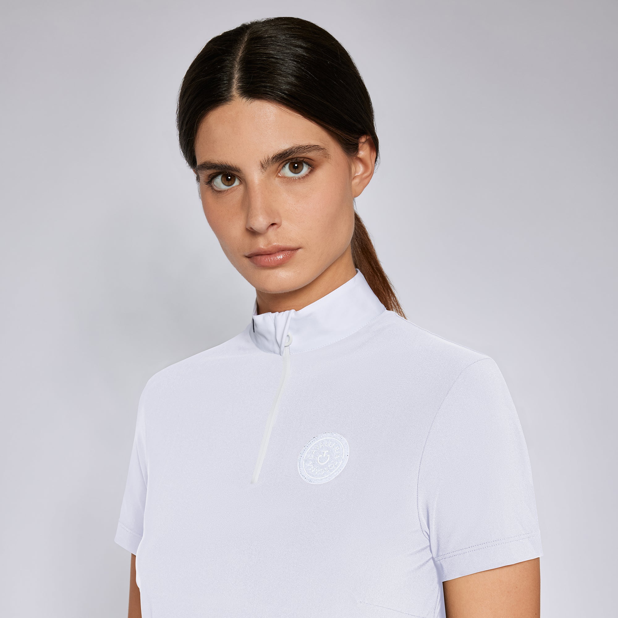 Cavalleria Toscana Jersey Zip Competition Polo - OUTLET