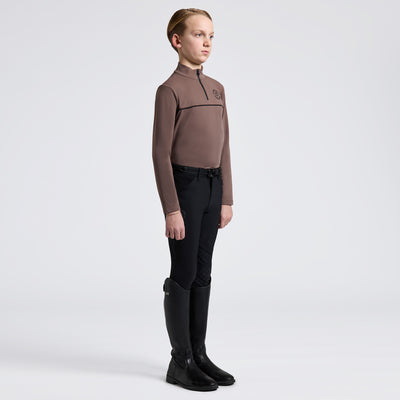 CT Boy's L/S Warm Jersey w/ Piping Training Polo