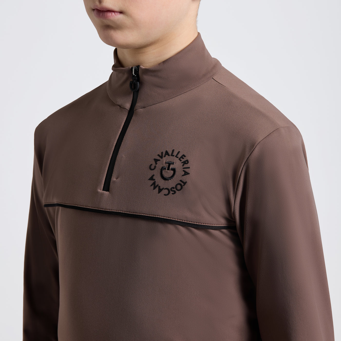 CT Boy's L/S Warm Jersey w/ Piping Training Polo